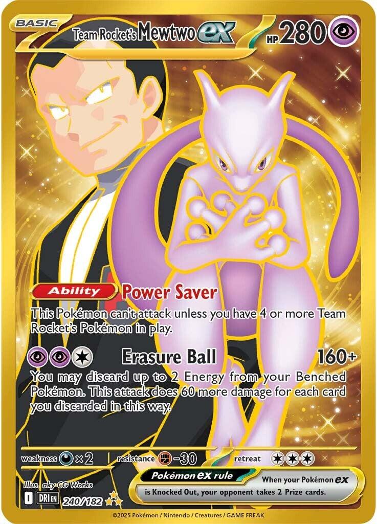 Team Rocket's Mewtwo Ex # 240
